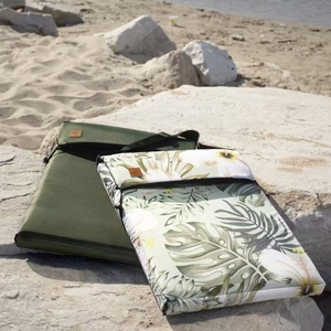 Portable léger pliant chaise longue de <span class=keywords><strong>plage</strong></span> sol rembourré dossier en bois extérieur pelouse parc pique-nique voyage tapis de <span class=keywords><strong>plage</strong></span> <span class=keywords><strong>siège</strong></span> - Product Image 4