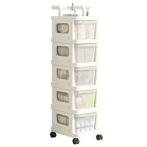 Organisateur de Rangement Henry, Meuble à Tiroirs sur Roulettes, Étagère Mobile <span class=keywords><strong>pour</strong></span> Chambre, Salle de Bain, Sol, Multi-Niveaux, <span class=keywords><strong>pour</strong></span> Snacks, <span class=keywords><strong>Cuisine</strong></span> ou Dortoir - Product Image 3