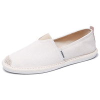 Espadrilles décontractées légères en toile respirante avec semelle en paille pour l'hiver et l'été, idéales pour la marche, modèle Lazy Fit