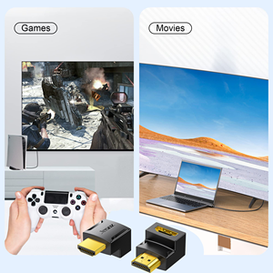 <span class=keywords><strong>Adaptateur</strong></span> <span class=keywords><strong>HDMI</strong></span> Jasoz 90 degrés vers le haut, vers le bas, à gauche, à droite, <span class=keywords><strong>angle</strong></span>, <span class=keywords><strong>adaptateur</strong></span> d'extension <span class=keywords><strong>HDMI</strong></span> mâle vers femelle 4K, convertisseur - Product Image 2