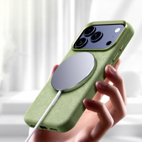 Étuis de téléphone portable en tissu flanelle avec protection intégrale 360° et chargement magnétique sans fil pour iPhone 17 Pro Max, antichoc et anti-chute