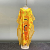 Robe de fête et de vacances pour femme grande taille, élégante, ample, ajustable, ethnique Dashiki, à manches longues, imprimée, tendance estivale