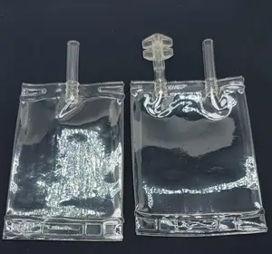 Tas infusi Non PVC dengan port injeksi putar kupu-kupu IV tas berbagai konektor dan peralatan menancap tas infusi PVC