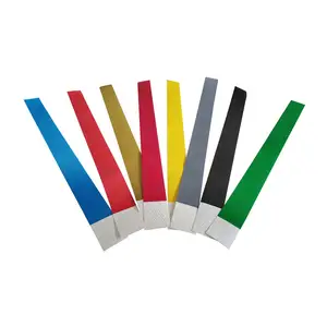 Aangepaste Eenmalig Gebruik Wegwerp Armband Wrist Band Waterdichte Plastic Tyvek Papier Polsband