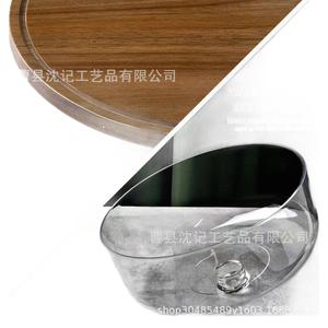 Rotatable Acacia Wood Cake <b>Stand</b> 360 Degree <b>Turntable</b> For Dessert Display Baking Party Birthday Use - Product Image 2