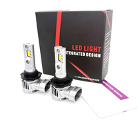 Kit d'ampoules LED Q66 Super Lumineuses 9000LM 90W pour Phares de Voiture H1 H3 H7 H4, Sans Erreur Canbus, Lumière Blanche 6500K