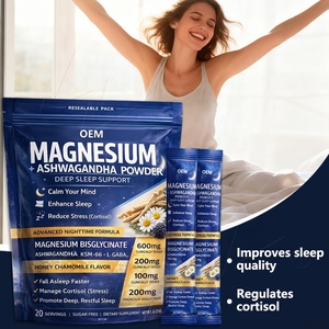 Fórmula Nocturna Avanzada, Polvo de Ashwagandha con Magnesio y KSM-66, Mejora la Calidad del Sueño y la Calma - Product Image 1