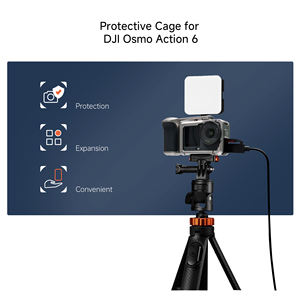 <span class=keywords><strong>Cage</strong></span> pour caméra en alliage d'aluminium compatible avec la caméra DJI Osmo Action 6, accessoires de caméra, <span class=keywords><strong>cage</strong></span> de protection, cadre d'extension, étui avec vis - Product Image 3