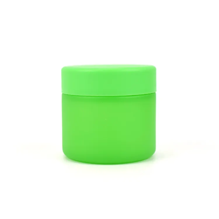 Colore personalizzato 3oz 3.5g vasetti di candela in vetro smerigliato fiore secco 2oz vaso acrilico crema cosmetica a doppia parete con coperchio rotondo a prova di bambino