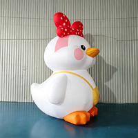 Mascotte géante gonflable en forme de canard, personnage de dessin animé en tissu Oxford, modèle publicitaire pour la décoration et l'affichage d'événements en extérieur