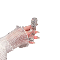 Flacon roll-on en verre de 10 ml avec bouchon en strass, flacon rechargeable à facettes pour huile de parfum, roll-on pour huile essentielle, vente en gros