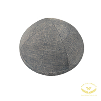 Logotipo bordado personalizado Kippah Jewish Kippot Regalos DE BODA Lino Yamulka Judaism Kipot Skullcap