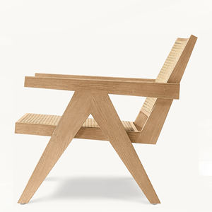 Chaise d'intérieur moderne en rotin <span class=keywords><strong>de</strong></span> <span class=keywords><strong>salon</strong></span> en chêne massif fabriqué à la main - Product Image 2