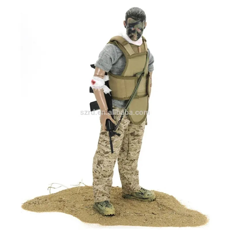 Figura de acción de las fuerzas especiales de 12 pulgadas, soldado herido personalizado, juguetes calientes, figuras de acción del ejército
