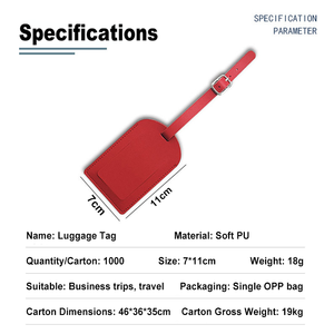 Étiquettes à bagages en cuir personnalisées en gros, motif lettres, souples, portables, imperméables, anti-perte, pour voyage - Product Image 4