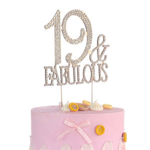 Adorno de <span class=keywords><strong>feliz</strong></span> <span class=keywords><strong>cumpleaños</strong></span> profesional personalizado, suministros para fiestas, velas de lujo, decoraciones, <span class=keywords><strong>19</strong></span> números, adorno para tarta de <span class=keywords><strong>cumpleaños</strong></span> - Product Image 6