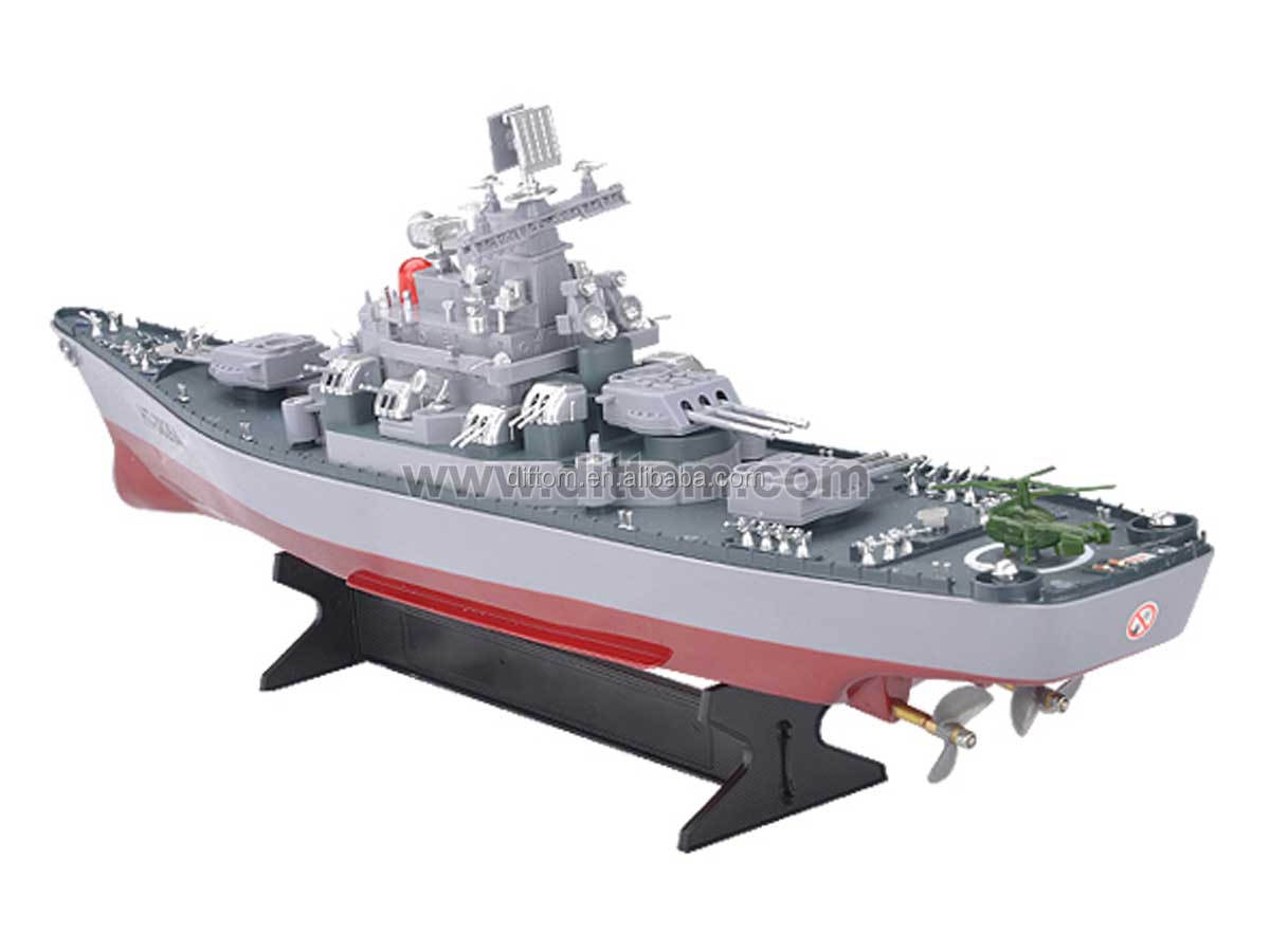 2.4G 1:250scale Large RC Battleship Armored Boat Vessel with Lights