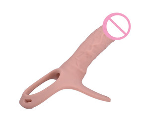 Dildo Strap-On Pria Silikon Berongga <span class=keywords><strong>Penis</strong></span> Buatan Pembesar <span class=keywords><strong>Penis</strong></span> Mainan Seks Lembut untuk Digunakan - Product Image 5
