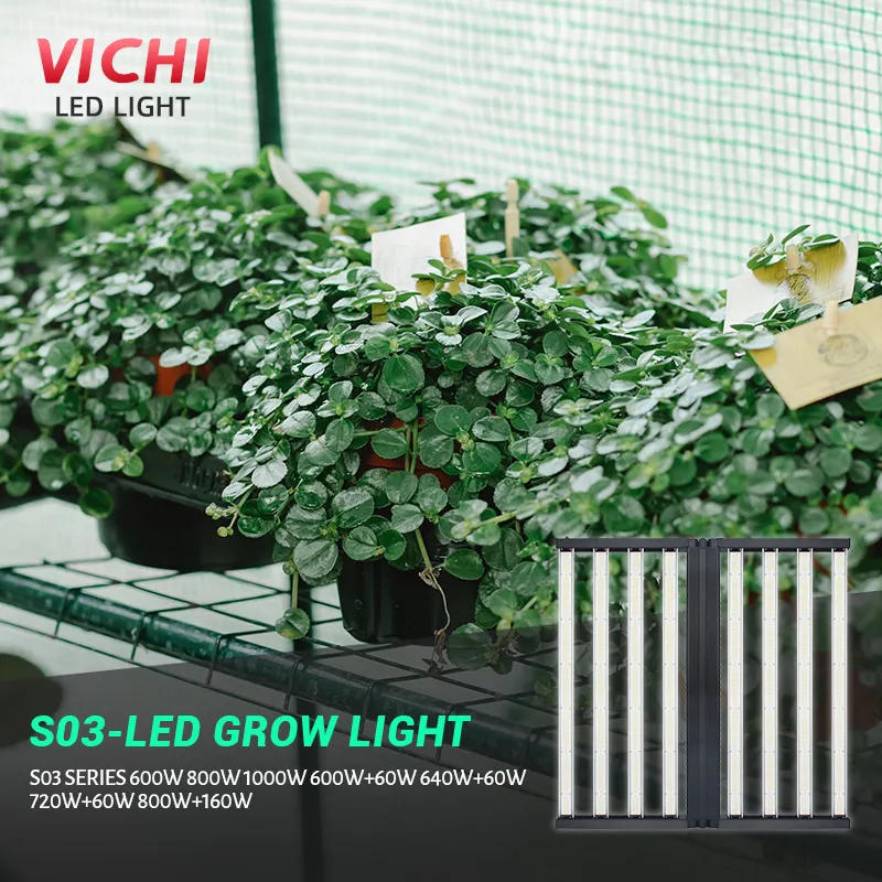 Vichi 2023 us stock 800W 1000W led grow lights full spectrum uv ir lm301b bar greenhouse plants growing led grow light
