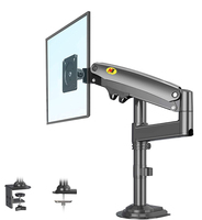 Nouveau support de moniteur de bureau ergonomique à mouvement complet NB H100 à ressort à gaz 22-35 pouces, support de moniteur LED LCD, bras de support, charge 2-12 kg