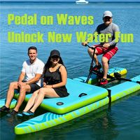 Vélo aquatique gonflable extra large avec pont flottant avant, cadre en aluminium, portable pour la plage, de Chine, Lumark OEM ODM Logo