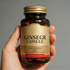 Cápsulas de <span class=keywords><strong>Ginseng</strong></span> Vermelho Panax Extra Forte OEM Suplemento Herbal Vitalidade e Suporte Imunológico Energia Foco Extrato de Raiz para Adultos - Product Image 1