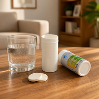 Tube personnalisé pour comprimés effervescents avec insert déshydratant pour emballage pharmaceutique de capsules, marque privée, qualité alimentaire
