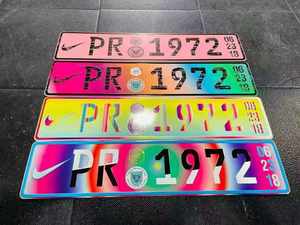 <span class=keywords><strong>Plaque</strong></span> <span class=keywords><strong>d</strong></span>'<span class=keywords><strong>immatriculation</strong></span> de voiture Belgique réfléchissante européenne en aluminium personnalisée à la mode en gros - Product Image 5