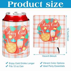 Juego de Vasos Aislantes de Neopreno al por Mayor, Enfriador de Latas, Funda para Botellas de Cerveza, para Latas y Botellas - Product Image 2