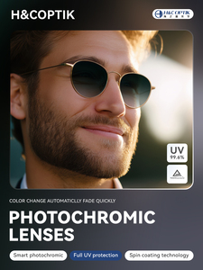 Lenti Fotocromatiche <span class=keywords><strong>MR</strong></span>-8 1.60, Lenti Ottiche Grigie Fotocromatiche con Protezione UV420 e Blocco Luce Blu, Lenti Ottiche Monofocali - Product Image 2