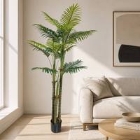 Künstliche Areca-Palme Tropische Palme für Zuhause Büro Hotel Café Villa Balkon Terrasse Garten Veranda Hochzeit Fensterdekoration
