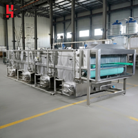 Chaîne de pasteurisation et de refroidissement par pulvérisation d'eau continue pour bouteilles PET et canettes en aluminium