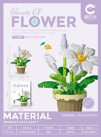 CLC7219-7230 Série de Blocs de Construction Fleurs et Plantes Lys Jacinthe Linn Cadeau Enfants Jouets DIY Kits de Blocs de Construction Jouets pour Enfants