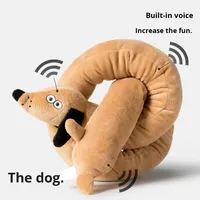 Longue saucisse chien en peluche Super doux en peluche soulagement du Stress brodé son-faisant chien poupée cadeau blague