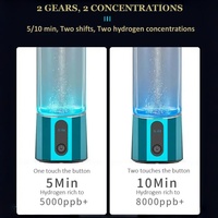 Bouteille d'eau intelligente à hydrogène en gros, générateur 6000ppb, rechargeable par USB, tasse à eau électrique portable pour le bureau et la maison