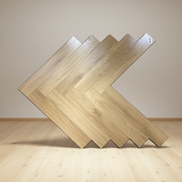 Plancher stratifié en chevrons pour cuisine, 12 mm HDF AC4, système clic, EIR, étanche pour cuisine