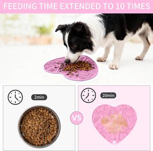 Tapis de léchage en silicone personnalisé pour animaux de compagnie, antidérapant, pour chiens et chats, pour la diversification des aliments et la distribution lente de friandises - Product Image 5