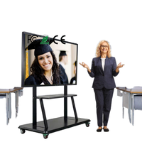 Écran de collaboration interactif 4K, panneau intelligent Android, écran tactile infrarouge 40 points, présentation sans fil pour les salles de classe universitaires