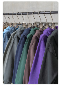 Felpa da <span class=keywords><strong>uomo</strong></span> con cappuccio spessa Plus-size Casual di marca autunno Trendy tinta unita con felpa con cappuccio foderata in pile - Product Image 5