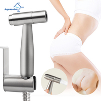 Ensemble de douchette WC Shattaf en nickel brossé avec valve en T pour femme, livraison aux États-Unis