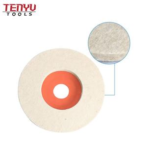 Disco de rueda de pulido de fieltro de lana, almohadilla de pulido con parte trasera de plástico para vidrio y Metal, no metal, 4 ", 10 Uds. - Product Image 2