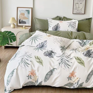 Chất Lượng Cao Sang Trọng 7-Mảnh Polyester Dệt Kim Bộ Đồ Giường Đặt Hình Học Hiện Đại In Phản Hợp-In Kích Thước Vua - Product Image 2