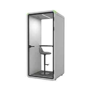 Cabine de bureau acoustique insonorisée pour petite entreprise avec tabouret réglable - Product Image 6