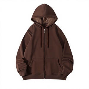 Men's Hooded Zip-Up Sweatshirt Solid Color Cotton French Terry Casual Autumn Wear Regular Fit Pocket Design - Product Image 5