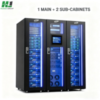 Armoire de serveur intelligente HJ 42U pour réseau, 19 pouces, montage mural, style moderne, en acier laminé à froid SPCC, porte en verre trempé