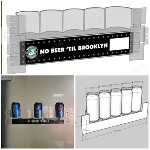 Estante <span class=keywords><strong>para</strong></span> botellas de bebidas con puerta de vidrio <span class=keywords><strong>para</strong></span> refrigerador y soporte <span class=keywords><strong>para</strong></span> latas con ventosa, dispensador de bebidas acrílicas - Product Image 5