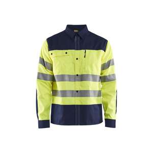BLAKLADER - 325518173389XXL Camisa Hi-Vis Amarillo/Azul marino-EAN 7330509705230 ROPA DE TRABAJO DE LA HI-VIS - Product Image 1