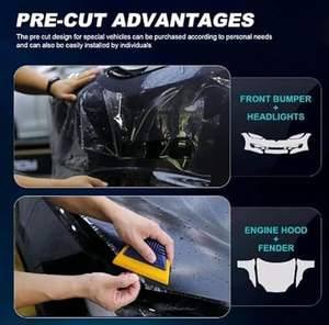 Película Protectora de Pintura para Automóvil de TPU Precortada de 8.5 Mil para Tesla Model Y 2017-2024, Película Transparente Mate Protectora Contra Rayones - Product Image 3
