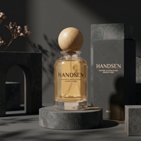 Flacons de parfum en verre vides personnalisés de 30 ml, 50 ml, 100 ml avec bouchon en bois, emballage de parfum de luxe rechargeable, vente en gros