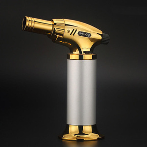 Encendedor de antorcha de alta calidad para cigarros, cocina, gas culinario, antorcha de barbacoa recargable, encendedor elegante y a prueba de viento, llama de chorro - Product Image 1